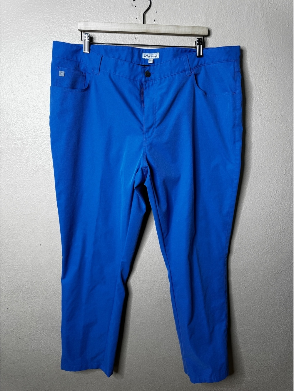 Peter Millar Men’s Blue Five Pocket Pants Size 42/34 Golf Performance